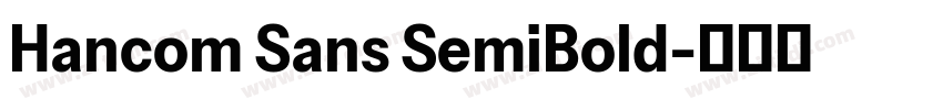 Hancom Sans SemiBold字体转换